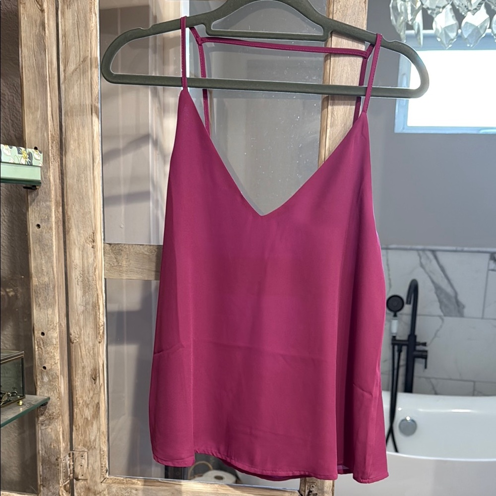 Lulu's Pink Asymmetrical Backless Camisole